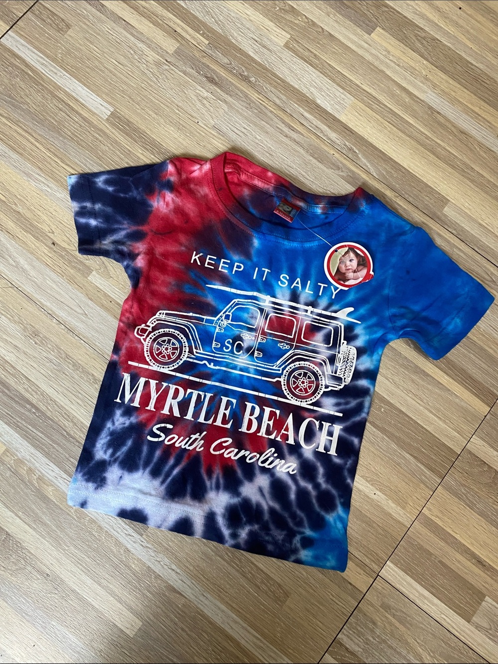 NWT JASPER Tie Dye “Keep It Salty” tee shirt size baby boy 6 months